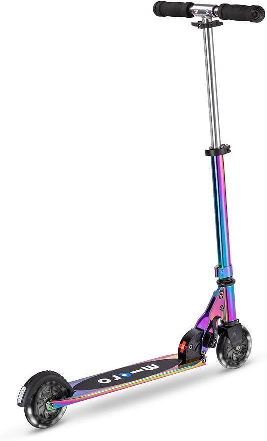 Micro Kickboard | Sprite LED | 2 Wheeled | Fold-to-Carry | Lightweight Swiss-Designed Micro Scooter | Light-Up Wheels| Children and Teens, Ages 6+