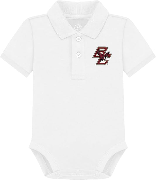 Creative Knitwear College Baby Polo Bodysuit Solid - Team Logo, Multiple Colors, for Boys & Girls (0-12 Months)
