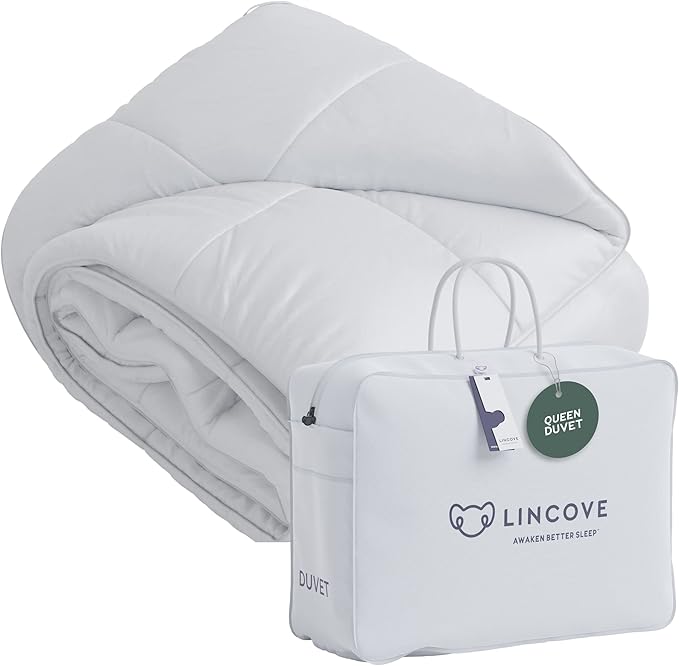 Down Alternative Comforter – Corner Loops in Each Corner, 400 Thread Count 100% Cotton Sateen Shell, Soft and Plush Feel, Queen Size: 90”x90”
