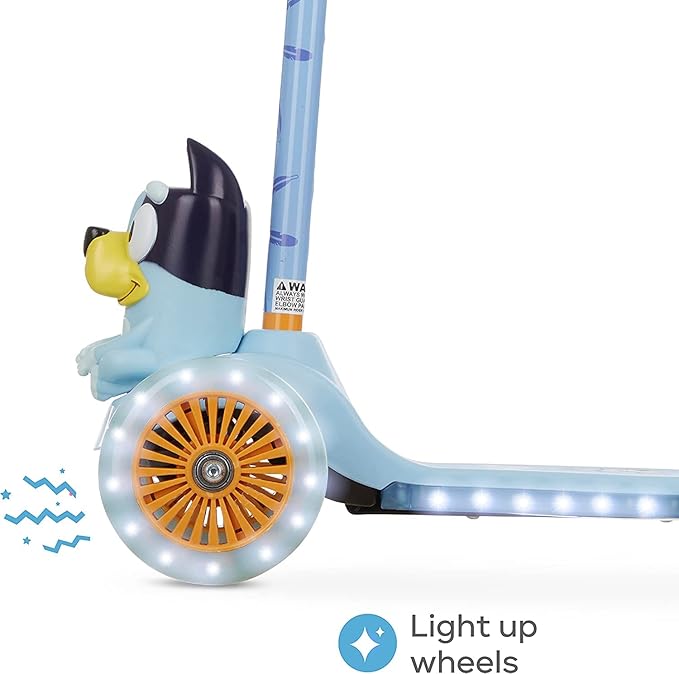 3D Kick Scooter for Kids, Self-Balancing 3 Wheeled Light Up Scooter with Extra Wide Anti-Slip Deck, Rear Brake, Lean to Steer, Lightweight Design, for Kids 3 and up, 75 LB Limit