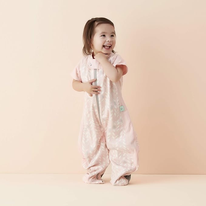 ergoPouch Sleep Suit Bag 1.0 TOG – Baby Sleep Sack & Wearable Blanket, 2-in-1 Convertible Sack to Suit with Legs for Safe Movement, Regulates Temperature Overnight, Unisex (2-12 Months, Spring Leaves)