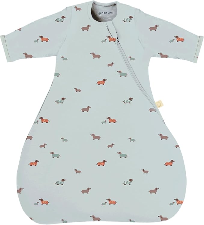 GUNAMUNA Long-Sleeve Transitional Swaddle Sleep Bag 2.5 TOG – Soothes Infants 3-6 Months, Easy Diaper Changes with WONDERZiP