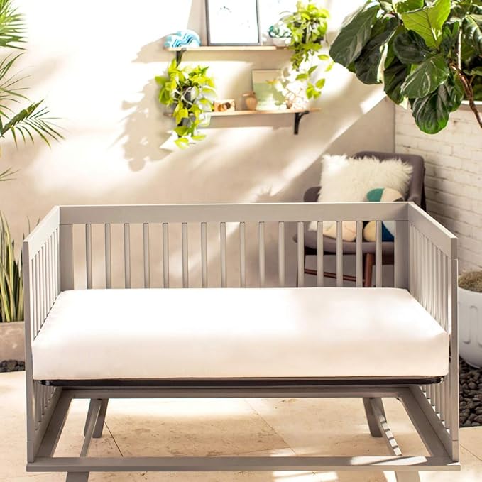 Naturepedic Organic Baby Crib Mattress - Classic 144 Coil 2-Stage Infant & Toddler Mattress - Waterproof Baby Bed Mattress for Crib - Non-Toxic Standard