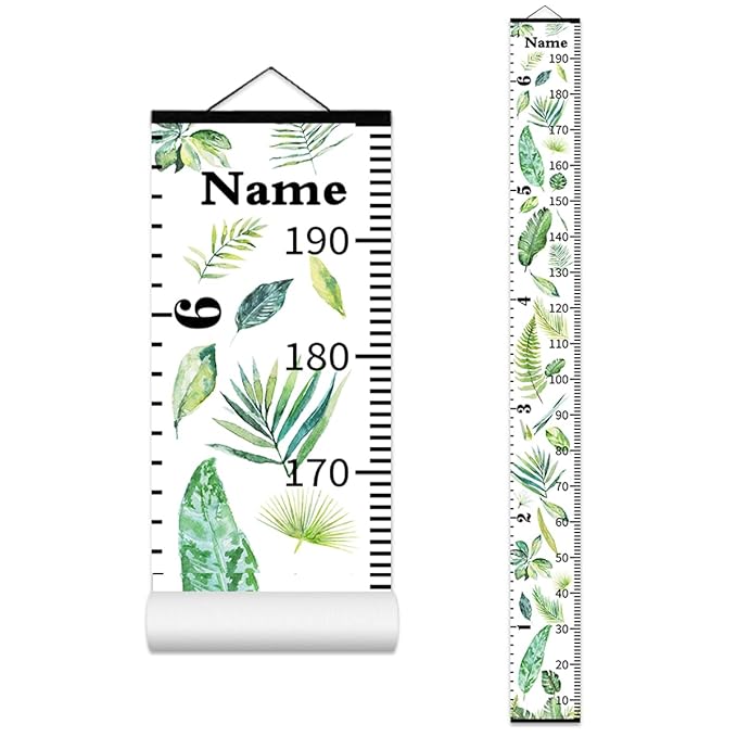 Kids Height Wall Chart Growth Chart Custom Name Child Measurement Ruler Height Tracker for Toddler, Cute Baby Shower Gift Ideas Personalized Christmas Gift Home Decor for Room Classroom Nursey Room