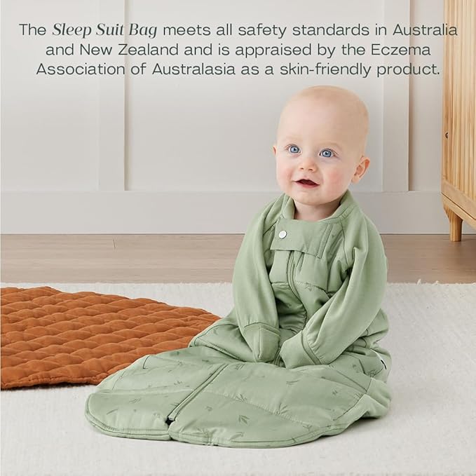 ergoPouch Sleep Suit Bag 3.5 TOG – Baby Sleep Sack & Wearable Blanket, 2-in-1 Convertible Sack to Suit with Legs for Safe Movement, Regulates Temperature Overnight, Unisex (2-4 Years, Willow)