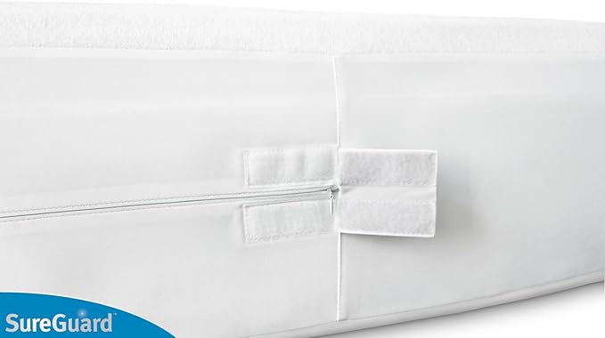 Queen (17-20 in. Deep) SureGuard Mattress Encasement - 100% Waterproof, Bed Bug Proof, Hypoallergenic - Premium Zippered Six-Sided Cover
