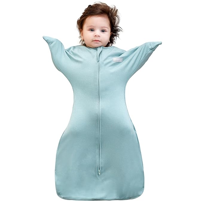 PuppyPaws Baby Sleep Sack, Transitional Swaddle, Swaddles for Newborns，1.0 Tog Sleep Sack 3-6 Months, Wearable Blanket Baby with 2-Way Zipper