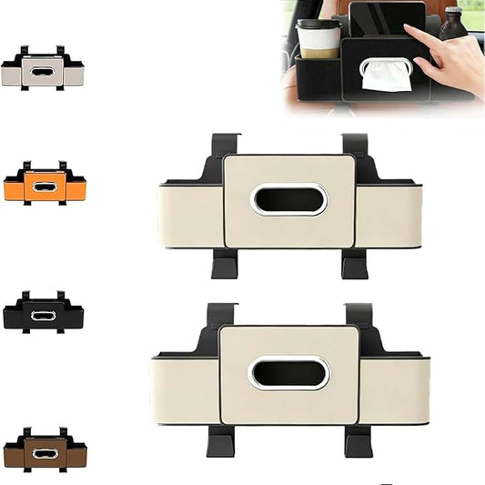 2026 new car breeze organizer ，Car Backseat Organizer Holder，Upgraded Multifunctional Car Storage Box ，Multifunctional Back Seat Car Organizer for Hold Phones, Drinks, Snacks,and Handbags (white)