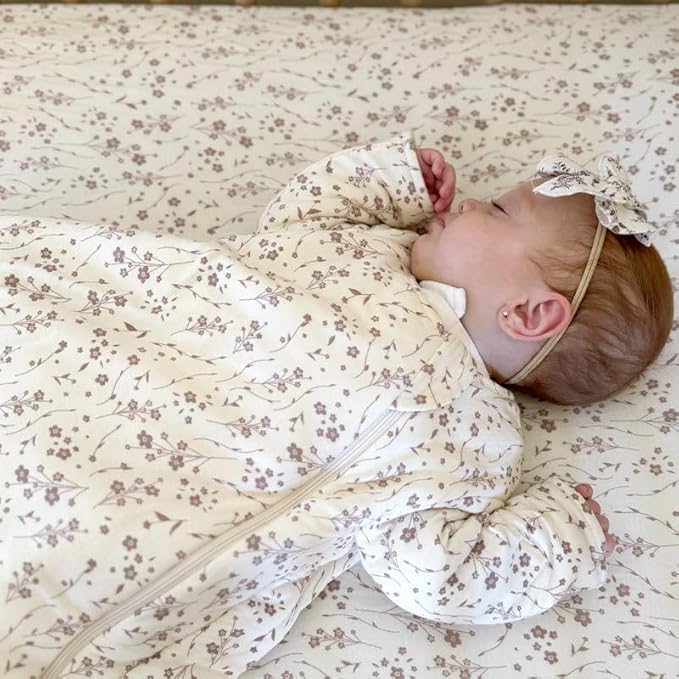 GUNAMUNA Long Sleeve Sleep Sack for Babies, Wearable Sleep Bags, Soft Rayon, 1.0 TOG, Essentials for Newborns