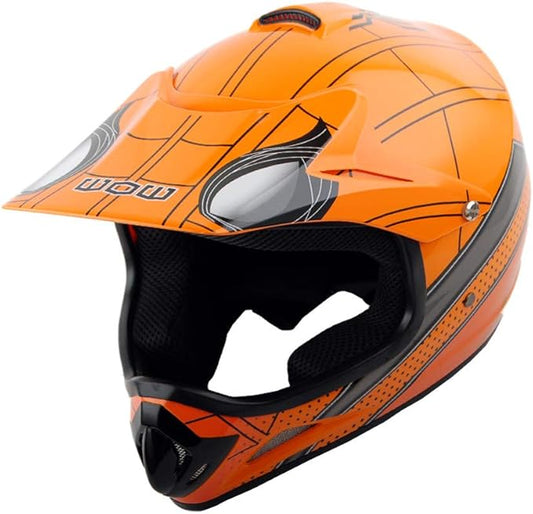 WOW Youth Kids Motocross BMX MX ATV Dirt Bike Dianosour Helmet Dragon + Goggles + Martian Youth Glove Bundle: HJOY MG Bundle
