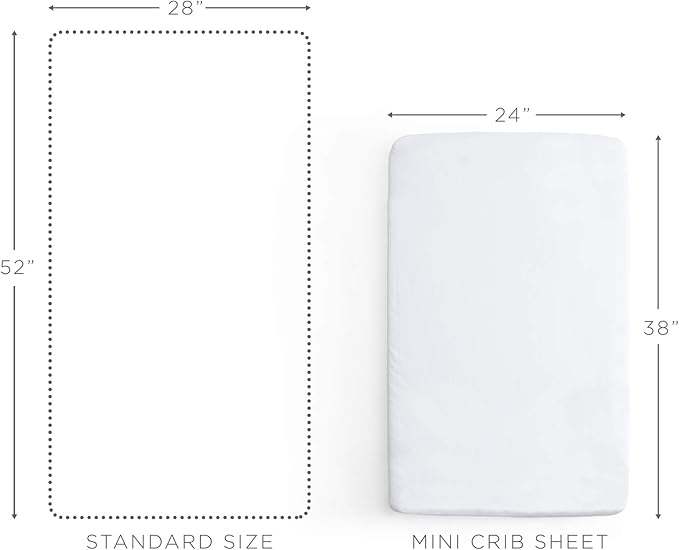 JumpOff Jo - Fitted Mini Crib Sheet for Portable Crib, Playard, and Playpen Mattresses and Mats, Super Soft 100% Cotton, 24 in. x 38 in. - Moonlight Mermaid