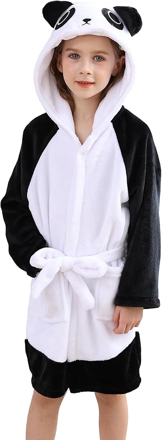DELEY Girl's Robe Baby Boys Hoodie Robes Toddler Bathrobes for Kids Pajamas Sleepwear