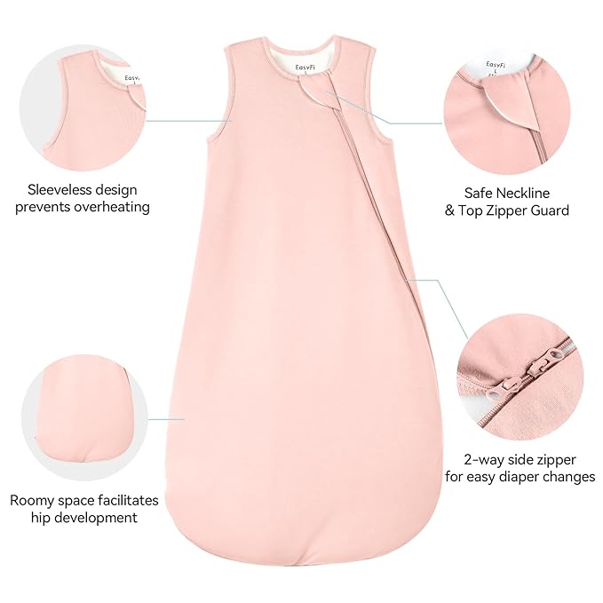 Rayon Made from Bamboo Sleep Sack 18-24 Months 2.5 Tog Winter Supersoft Toddler Sleep Sack 2t for Unisex Girl Boy Thick Warm Baby Sleeping Bag 2-Way Zipper Baby Wearable Blanket