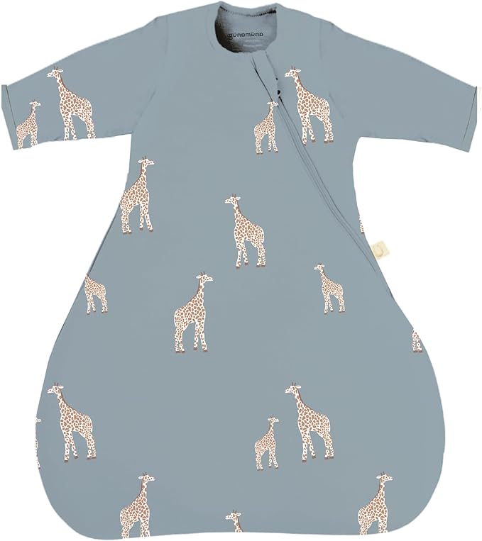 GUNAMUNA Long-Sleeve Transitional Swaddle Sleep Bag 2.5 TOG – Soothes Infants 3-6 Months, Easy Diaper Changes with WONDERZiP