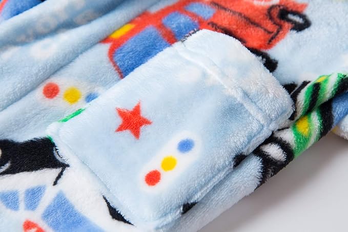 DELEY Girl's Robe Baby Boys Hoodie Robes Toddler Bathrobes for Kids Pajamas Sleepwear