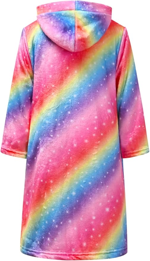 CHILDRENSTAR Girls Robe Kids Bathrobes Plush Soft Fleece Pajamas Sleepwear