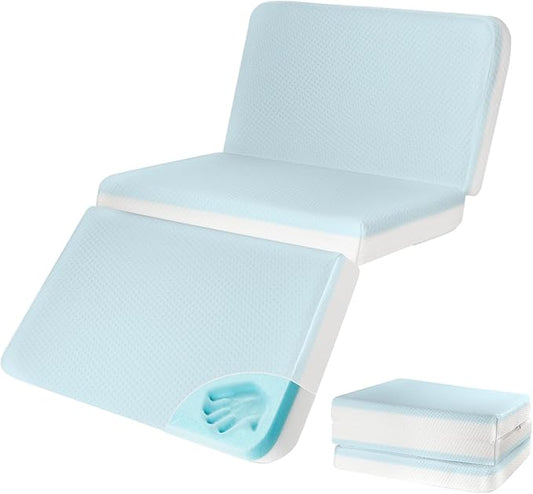 3'' Waterproof Crib Mattress,52x27.5 Inch Trifold Mattress for Toddler Bed,Portable Travel Memory Foam Nap Mat for Baby Infant Kids,Standard Full Size Sleep Mat with Removable Cover