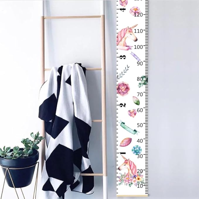 Baby Growth Chart for Wall - Height Chart for Kids Nursery Decor Wall Hanging Measurement Ruler Toddler Room Decor Play Room Essentials Birthday Christmas Gifts for Boys Girls 79"X7.9" (Unicorn)