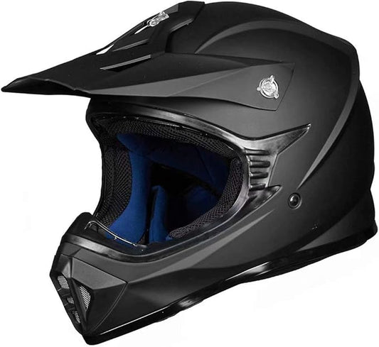 ILM Adult Dirt Bike Helmets Motocross ATV Dirtbike BMX MX Offroad Full Face Motorcycle Helmet, DOT Approved Model 128S (Matte Black, Adult-Medium)