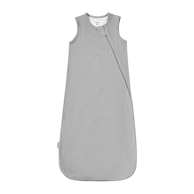 Supersoft Rayon Made from Bamboo Sleep Sack 6-12 Months 0.5 Tog Lightweight Toddler Sleep Sack Baby Wearable Blanket with 2-Way Zipper Summer Unisex Sleeping Bag for Babies - Gray