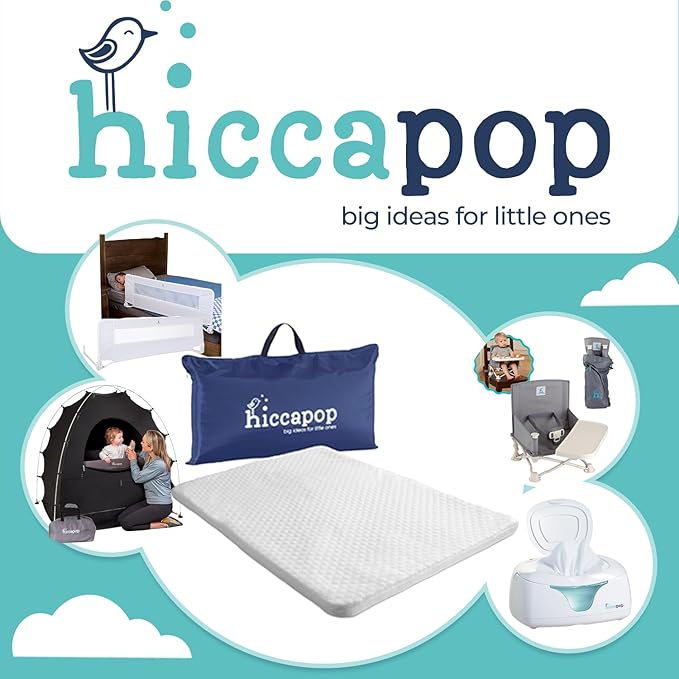 hiccapop Playard Mattress Pad (38"x26"x1.25"), Playpen Pad, Portable Crib Mattress with Carry Bag, 1.25" Thick