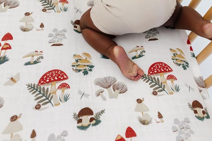 Clementine Kids Crib Sheets (Mushroom)