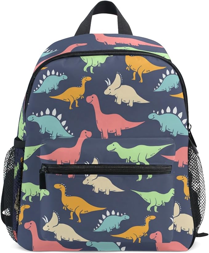 Cute Kids Back Pack Colorful Dinosaur Todder Backpack Lightweight Preschool Kindergarten Book Bag Practical and Durable Daycare Bag for Travel,Toys