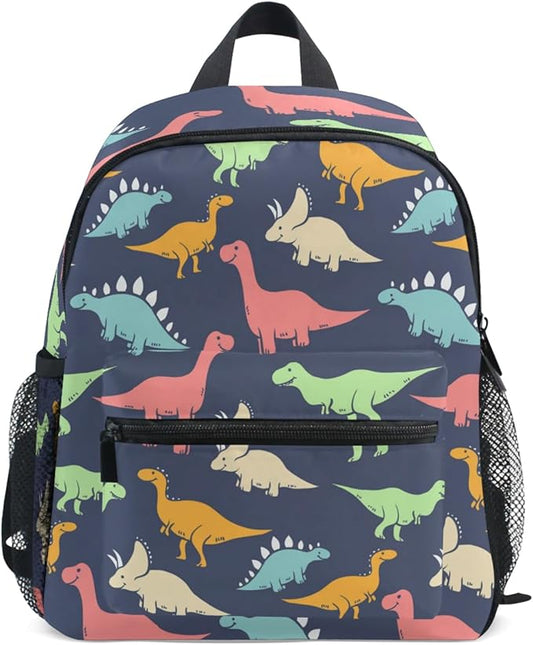 Cute Kids Back Pack Colorful Dinosaur Todder Backpack Lightweight Preschool Kindergarten Book Bag Practical and Durable Daycare Bag for Travel,Toys