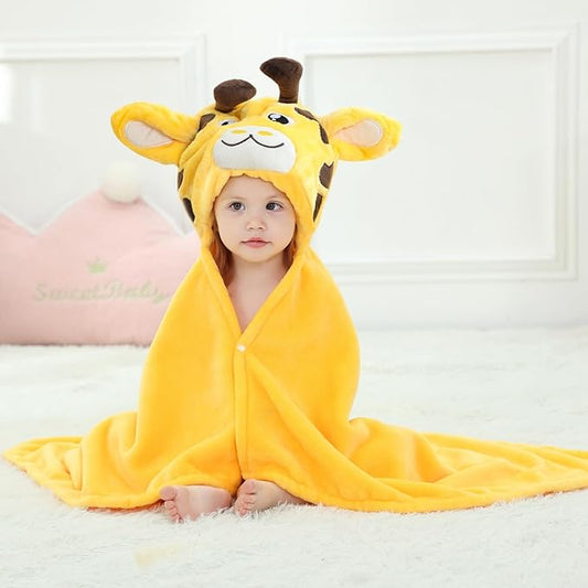Wearable Blanket Hoodie for Kids Toddlers Hooded Towels Soft Cozy Wearable Throw Blanket Hoodie for Boys Girls
