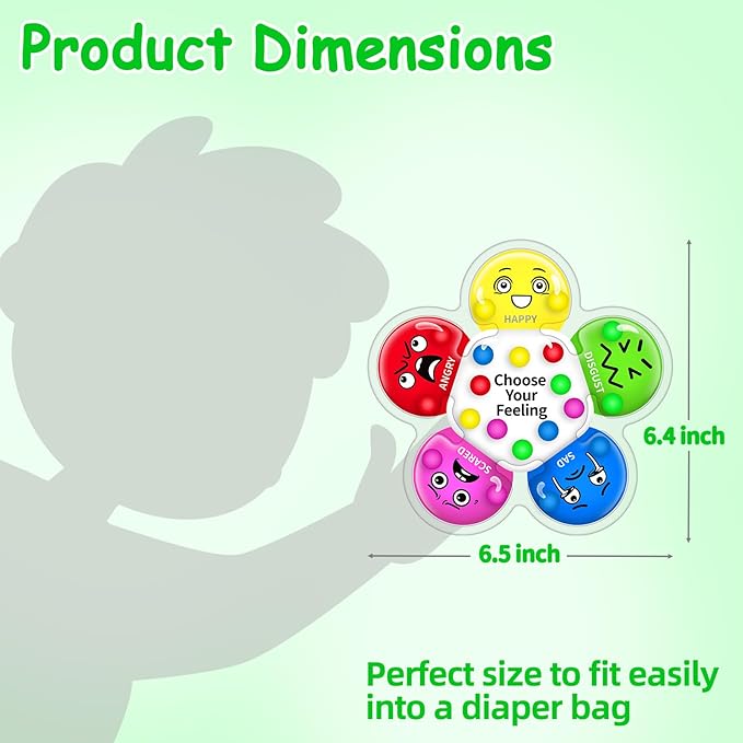 Color Sorting Sensory Toys for Kids with Autism, Autistic 5-7, Gifts for Kids, Feelings Wheel Social Emotional Learning Activities, Fine Motor Skills Calming Fidget Toys, Ages 3+