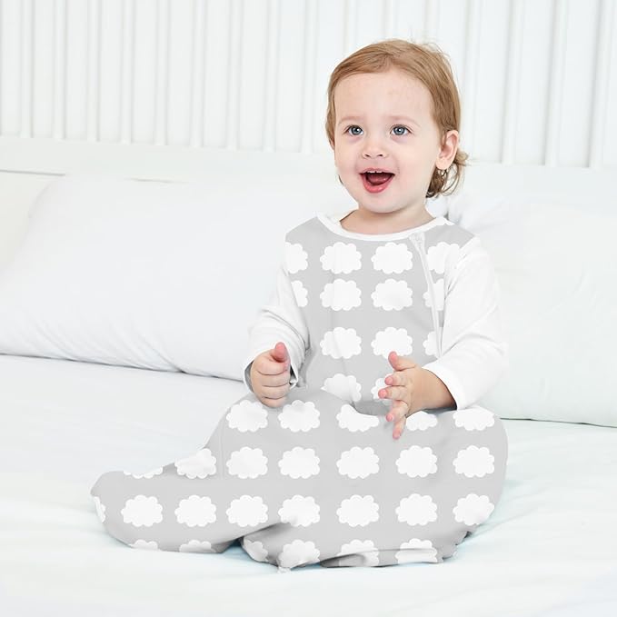 Rayon from Bamboo Sleep Sack Baby Wearable Blanket 0.5 Tog Soft Kids Sleeping Bag Toddler Sleeveless 6-18 Months Infant Newborn Swaddle Blanket 2-Way Zipper Unisex Boys Girls Sleepsack
