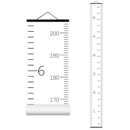 Nustila Growth Height Chart Handing Ruler Wall Decor for Kids, Canvas Removable Height Growth Chart for Boys and Girls Toddler Baby Bedroom Decor 79 x 7.9 inch