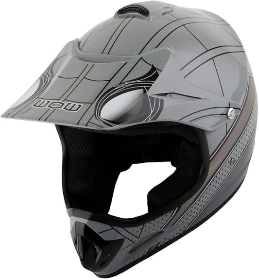 WOW Youth Kids Motocross BMX MX ATV Dirt Bike Dianosour Helmet Dragon + Goggles + Martian Youth Glove Bundle: HJOY MG Bundle