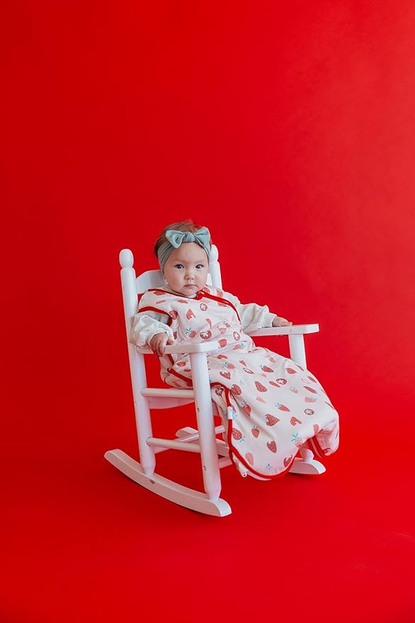 Copper Pearl Sleep Sack: Warm and Cozy Baby Bag in a Variety of Trendy Designs, Safe Alternative to Blankets, Sleeveless Baby Sleep Sack Swaddle Sizes Newborn to 24 Months - Strawberry