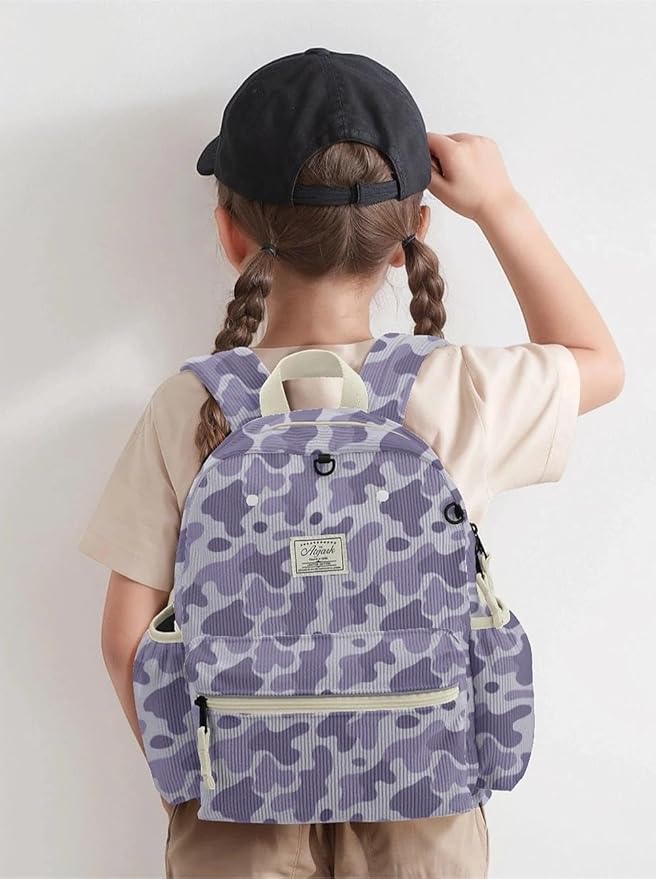Corduroy Kids Backpack for Girls 6-10: Girls Backpacks for Elementary Kindergarten 15” H Fit Folder