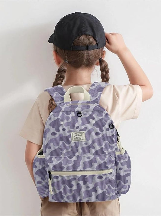 Corduroy Kids Backpack for Girls 6-10: Girls Backpacks for Elementary Kindergarten 15” H Fit Folder