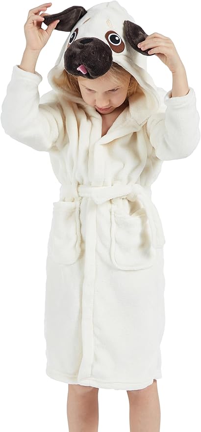 DELEY Girl's Robe Baby Boys Hoodie Robes Toddler Bathrobes for Kids Pajamas Sleepwear