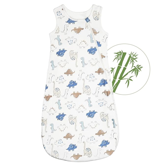 Rayon from Bamboo Sleep Sack Baby Wearable Blanket 0.5 Tog Soft Kids Sleeping Bag Toddler Sleeveless 0-6 Months Infant Newborn Swaddle Blanket 2-Way Zipper Unisex Boys Girls Sleepsack Grey
