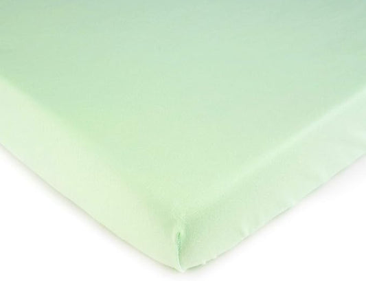 SheetWorld Baby Fitted Bassinet Sheet Fits Nuna Mixx 12 x 29 inches, 100% Cotton Jersey Hypoallergenic Sheet, Unisex Boy Girl, Soft Mint, Made in USA
