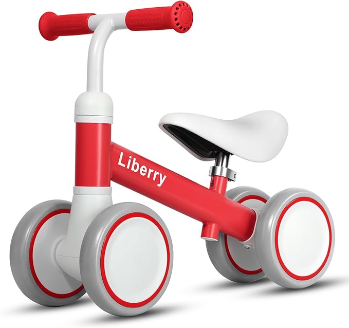 Liberry Baby Balance Bike with Adjustable Seat, Toddler First Ride-On Toy for 1-2 Year Old, Boys Girls Birthday Gift