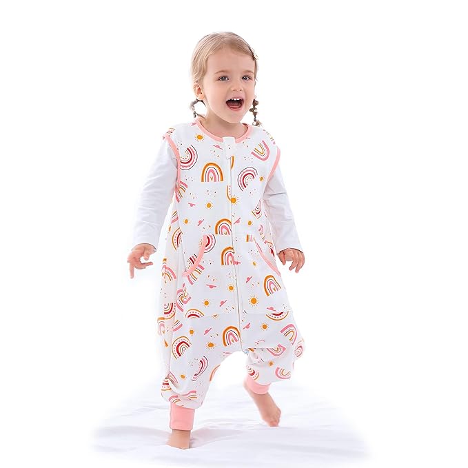Toddler Sleep Sacks Sleep Sack 3T 4T 5T with legs Cozy comfy Baby Warable Blanket with 2-Way Zipper(3T-5T)