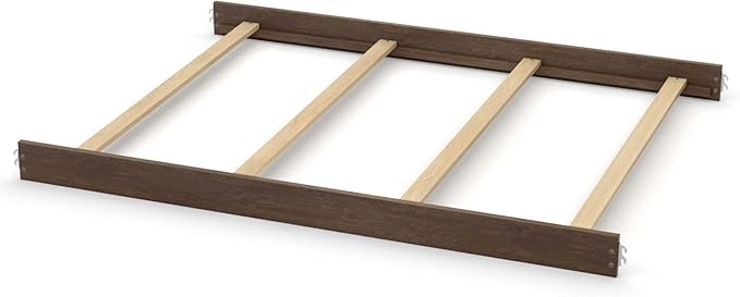 Full-Size Conversion Kit Bed Rails for Evolur Cribs - Solid Wood Crib Convertible Kit to Kids Bed - Transitional Style Rails & Easy-to-Install Child Essentials for Safety (Antique Brown)