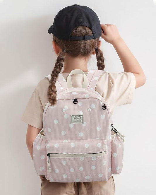 Corduroy Toddler Backpack for Boys & Girls: Preschool Backpack - Cute Kids Backpack 13.5" H Fit Folder