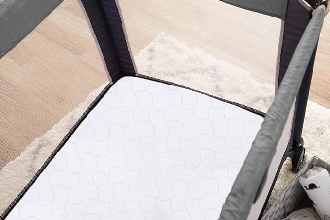 American Baby Company Waterproof Fitted Pack and Play Mattress Protector 39" x 27" - Quilted, Noiseless, Soft & Breathable Playpen and Pack n Play Mattress Cover