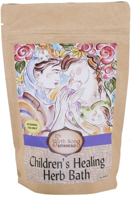 Birth Song Botanicals Children's Herb Bath for Lung and Respiratory Support* Herbal Bath for Children's Immune System Support, 8oz Bag