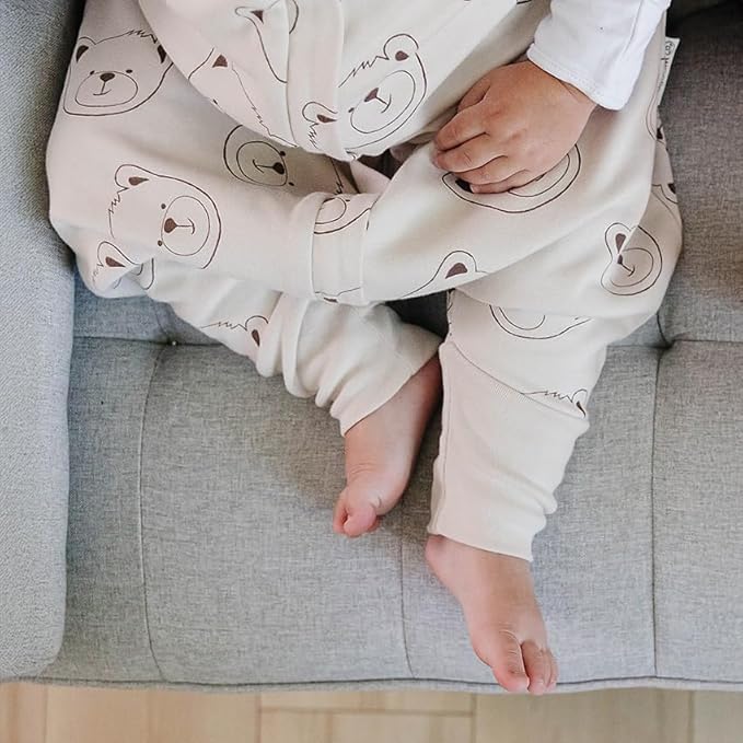 Woolino 4 Season Baby Sleep Bag with Feet Opening, Australian Merino Wool and Organic Cotton, Toddler Sleeping Bag, 6-18mo, Teddy Bear