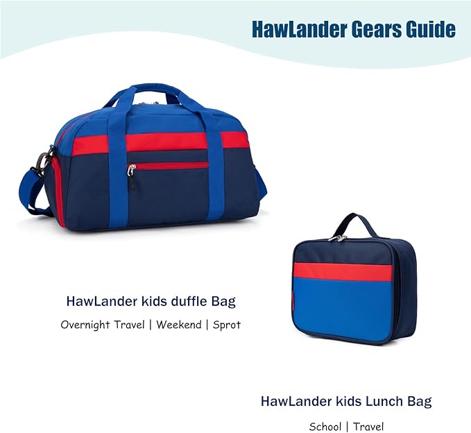 HawLander Little Kids Backpack for Boys or Girls, Toddler School Bag Fits 3 to 6 years old, Navy blue, 12 Inch