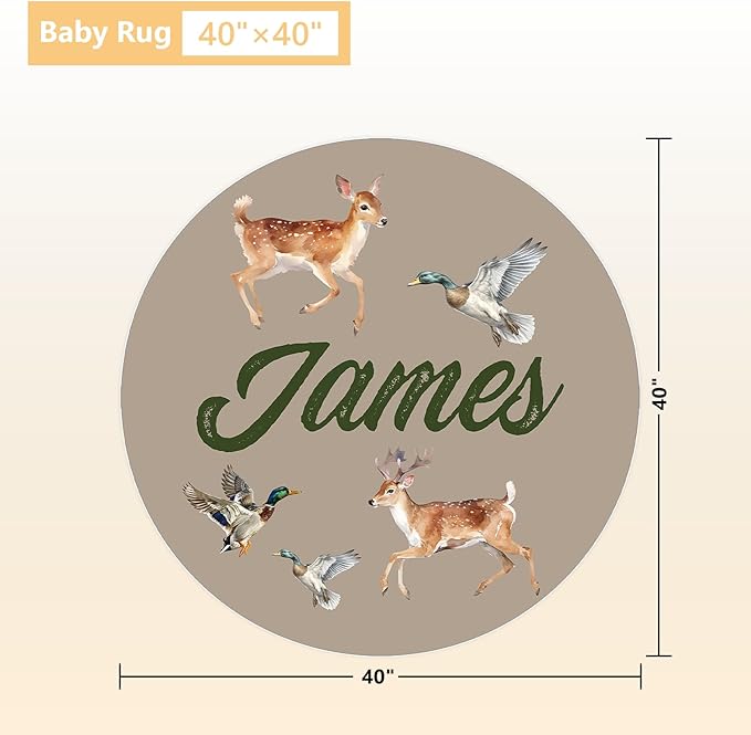 Personalized Crib Bedding Set - 3 Pcs Custom Name Baby Bedding Set for Nursery, Cool Double Layer Baby Crib Set for Boys Girls, Customized Gifts for Toddler Infant New Parents, Woodland Deer