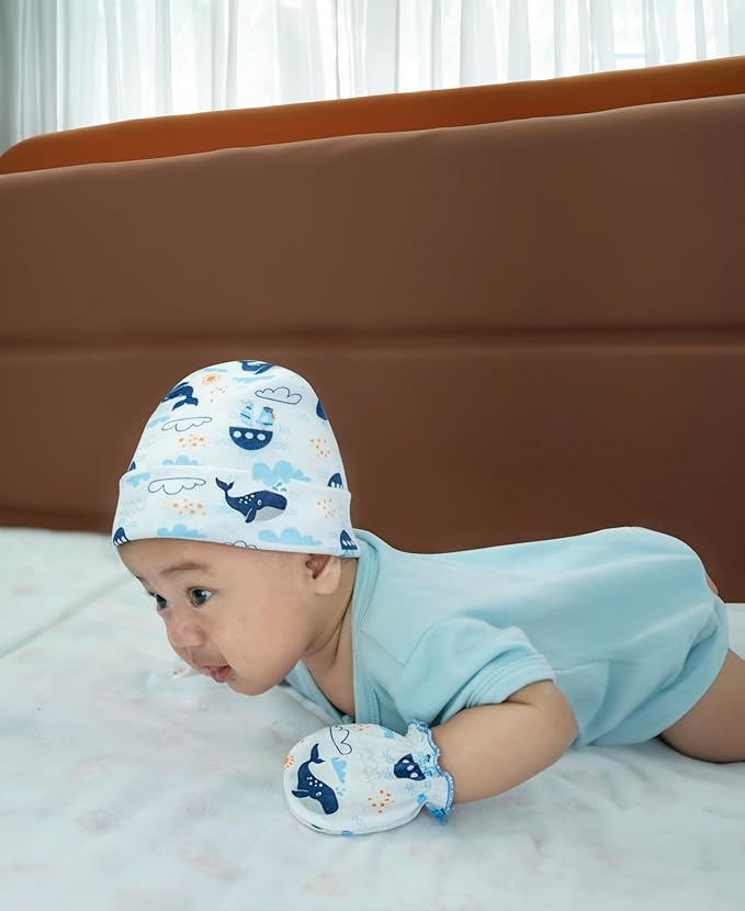 RATIVE Baby Mittens No Scratch Organic Cotton for Newborn 0-6 Months | Baby Essentials Must-Haves for Boys & Girls