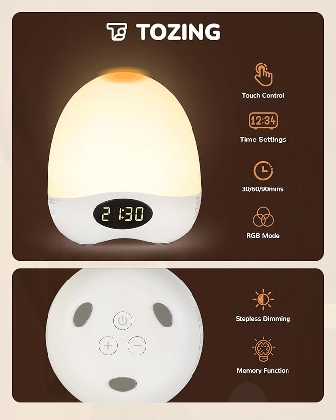 TOZING Portable Night Light for Kids Babies,Egg Light for Nursery for Breastfeeding,Dimmable Baby Night Light with Timer & RGB,Safe & Harmless,Protects Baby’s Eyes for Night Feeding